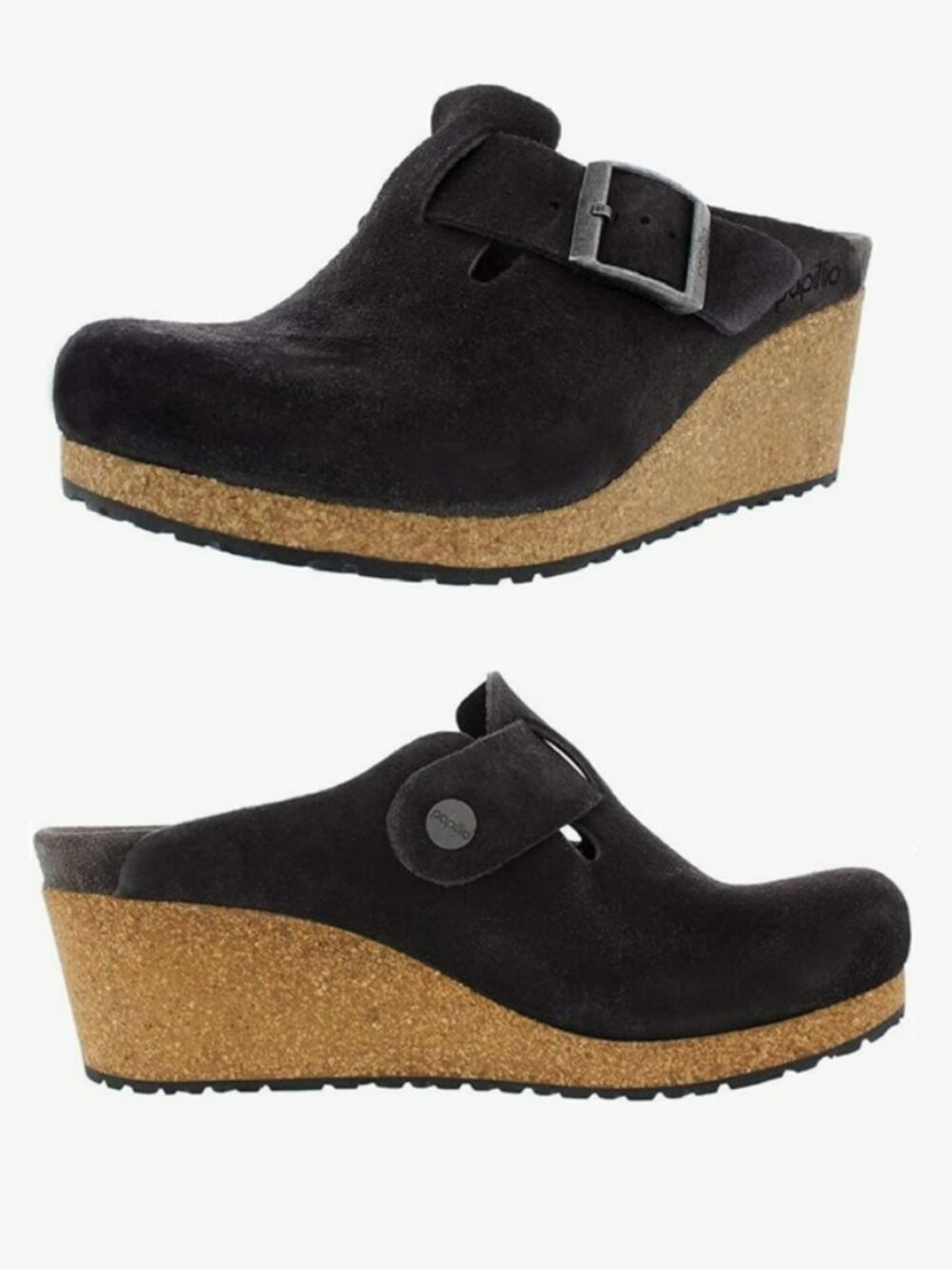 Papillio BY Birkenstock Fanny Suede Buckle Clog Size 40